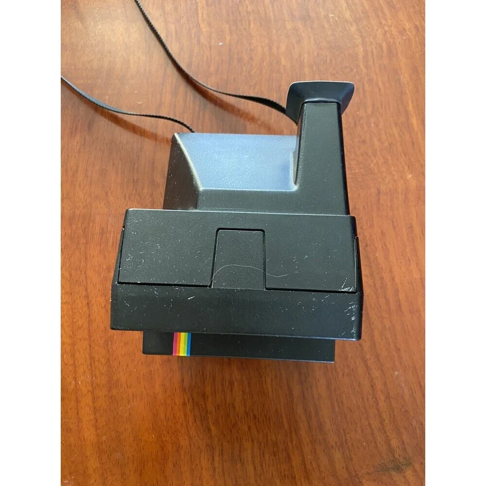 Vintage Polaroid OneStep 600 Instant Camera Rainbow Stripe with Strap Instant